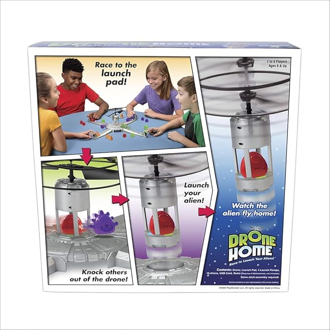 Drone Home -- First Ever Game With a Real, Flying Drone -- Great, Family Fun! -- For 2-4 Players -- Ages 8+