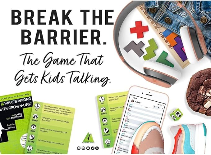 Authentic Agility What's Wrong with Grown-Ups Game – 500-Question Icebreaker for Families, Teens & Adults to Spark Fun, Thoughtful Conversations