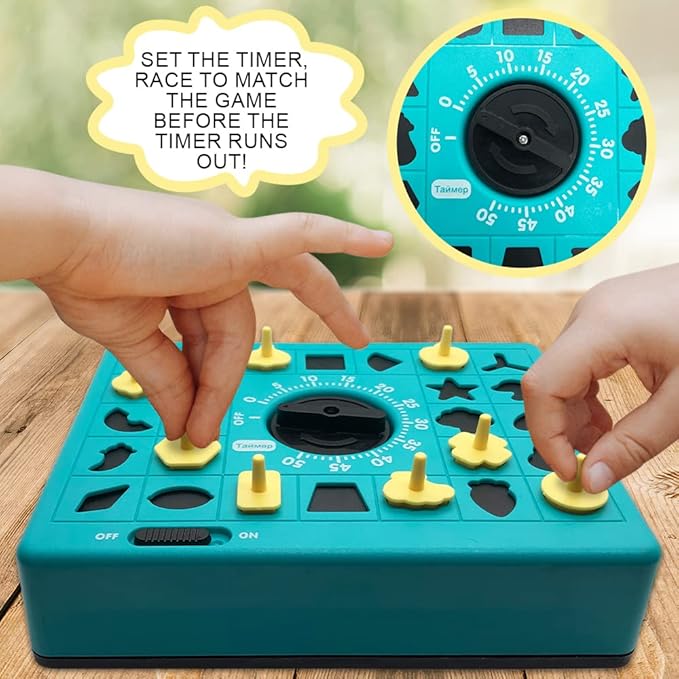Gamie Time Game, Pop Up Board Game with Shape Matching Puzzles for Kids, Early Education Toys for Boys & Girls, Teaches Shape Recognition & Deductive Reasoning, Great Birthday for Kids