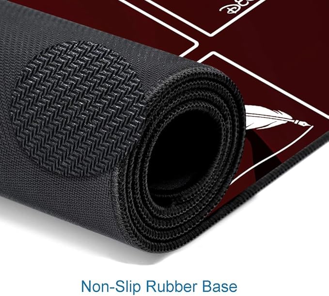 Lorcana Playmats Compatible TCG 24x14 Inches Gaming Mat, Non-Slip Rubber with Zones Play Mat and Free Storage Bag (DIS36)