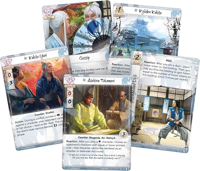 Fantasy Flight Games Legend of The Five Rings: The Card Game Masters of The Court Clan Pack - Tactical Strategy Game for Kids & Adults, Ages 14+, 2 Players, 45-90 Minute Playtime, Made