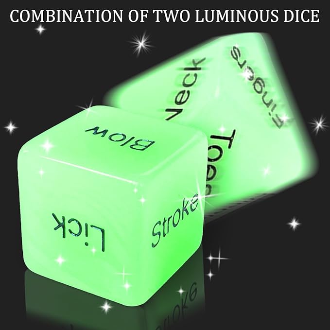 2 Pcs Date Night Dice for Couple, Love Decision Dice After Dark Edition Game, Anniversary for Him Her, Portable Couple Gift Ideas Graduation Gifts 2025, Multi Combination Gameplay