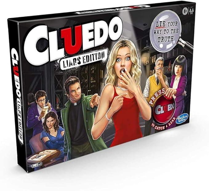Hasbro Gaming Cluedo Liars Edition Board Game; Murder Mystery Game for Children from 8 Years Old; Expose Dishonest Detectives with The Liar Button