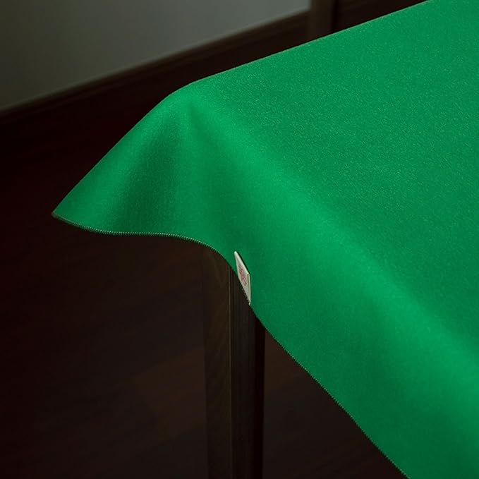 JUANJUAN Felt Game Table Cover - Foldable Green Table Cloth Poker & Dominoes Game Topper, Thickness: 2 mm