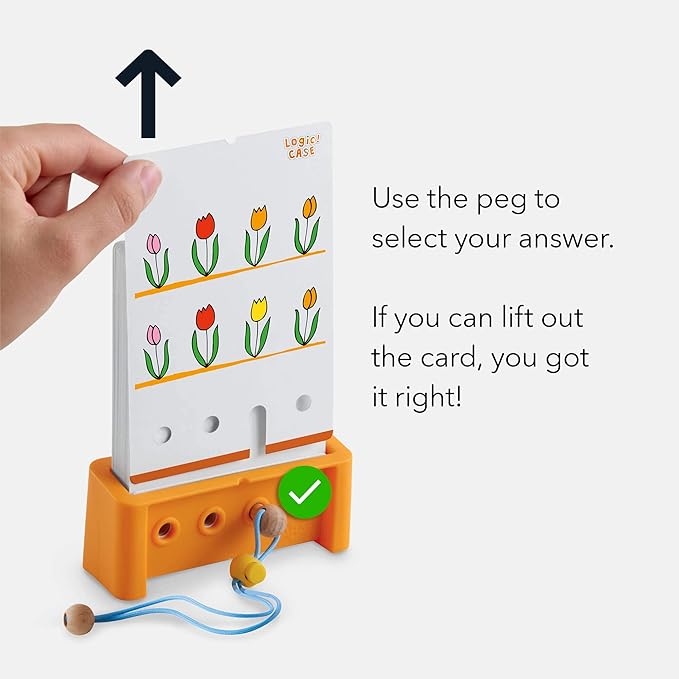 HABA Logic! CASE Starter Set - Brain Teaser Puzzles and Car Games for Kids Ages 4-8, A Handheld Game to Develop Critical Thinking for Kids