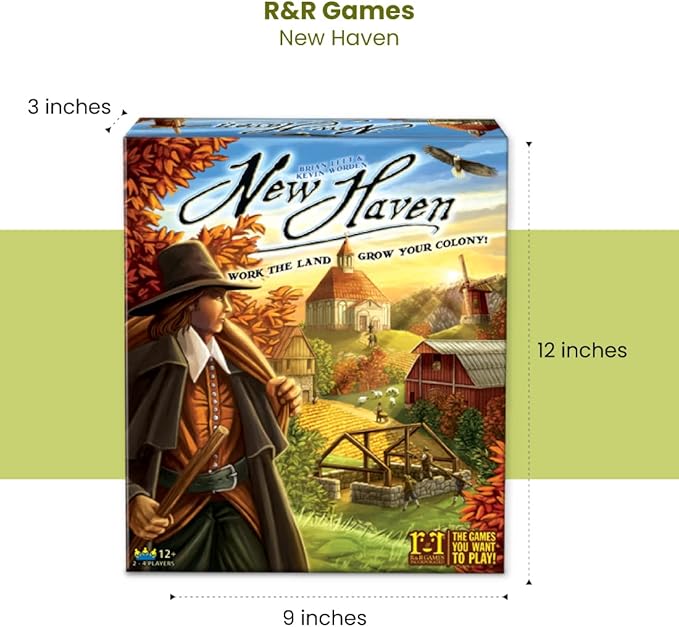R&R Games New Haven Board Game: A Strategic Tile-Laying Board Game for Family Night