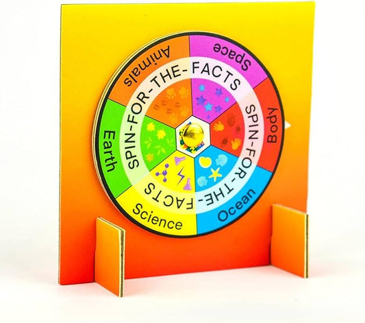 Spin-for-The-Facts Fun Educational Games for Kids - Learn Facts and Explore Endangered Animals - Family Card Games