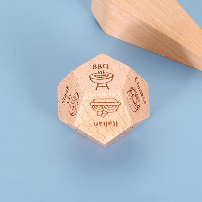 Wood Food Decision Anniversary Christmas Date Night Gifts for Couples Husband Wife Boyfriend Girlfriend Valentines Day Gifts for Him Her Wedding Birthday Gift 5th Wood Anniversary for Him Her
