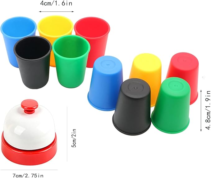 Quick Cups Games for Kids Intellectual Flying Stack Cups,Stacking Cups Games Parent-Child Interactive Game with 24 Picture Cards, 30 Cups