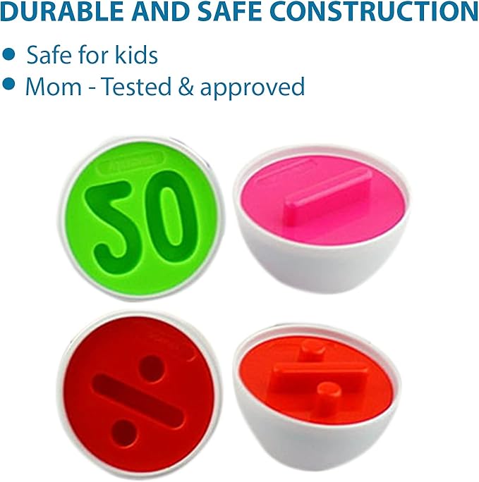 Dimple 26 Match & Play Number and Math Egg Toy with Holder – STEM Educational Eggs, Number & Arithmetic Recognition, Color Sorting Puzzle, Easter Toys, Learning Gift for Kids & Toddlers