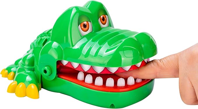 iShyan Crocodile Teeth Toys Game for Kids, Crocodile Biting Finger Dentist Games with Sounds Funny Alligator Teeth Game