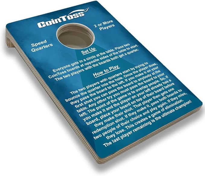 CoinToss Boards - Speed Quarters - Turquoise - The Game Where Quarters Meets Cornhole