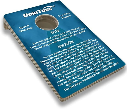 CoinToss Boards - Speed Quarters - Turquoise - The Game Where Quarters Meets Cornhole