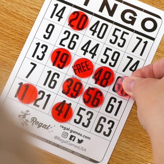 Regal Bingo Classic Bingo Cards Deck Reusable - Bingo Games for Family - 200 Playing Cards - White