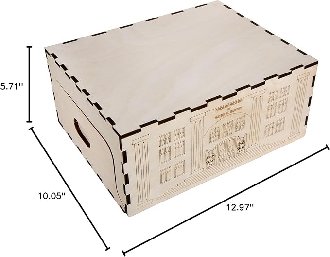 The Broken Token Elder Sign Compatible Arkham Museum Crate - Wooden Storage Box with Multiple Trays and Pockets