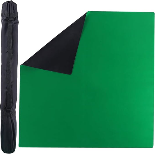 GSE Games & Sports Expert 32 x 32 Inches Rubber Anti-Slip Playmat, Mahjong, Dominoes, Poker Cards and Board Games Tabletop Cover Mat with Carrying Bag (Green)
