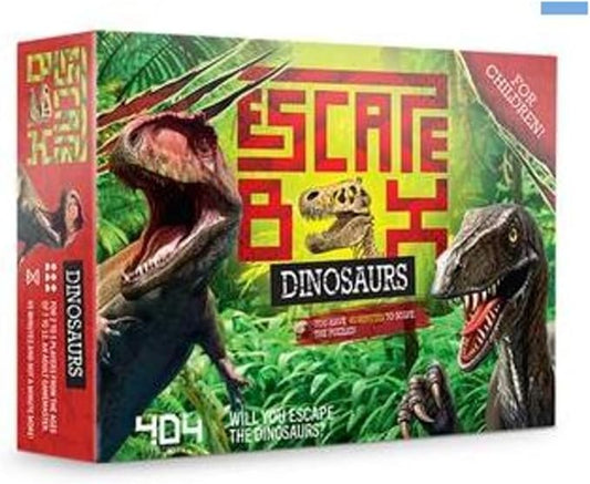 404 on the Board Escape Box Dinosaurs | Room in a Fun for Family Game Night Puzzle Solving Kids and Adults Ages 5+ 2-5 Players Average Playtime 45 Minutes Made by Board, Multicolor (QCQEB02EN)