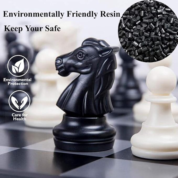 Travel Chess Set, 10 inch Magnetic Chess Board with 2 Extra Queen Portable Folding Board Chess Games for Kids, Adults