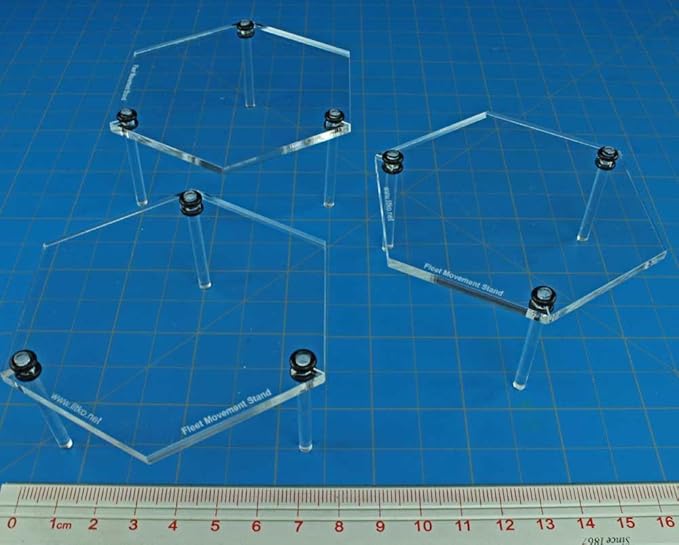 LITKO Fleet Movement Stands | Twilight Imperium 4th Edition | Clear | Pack of 3 (Standard)