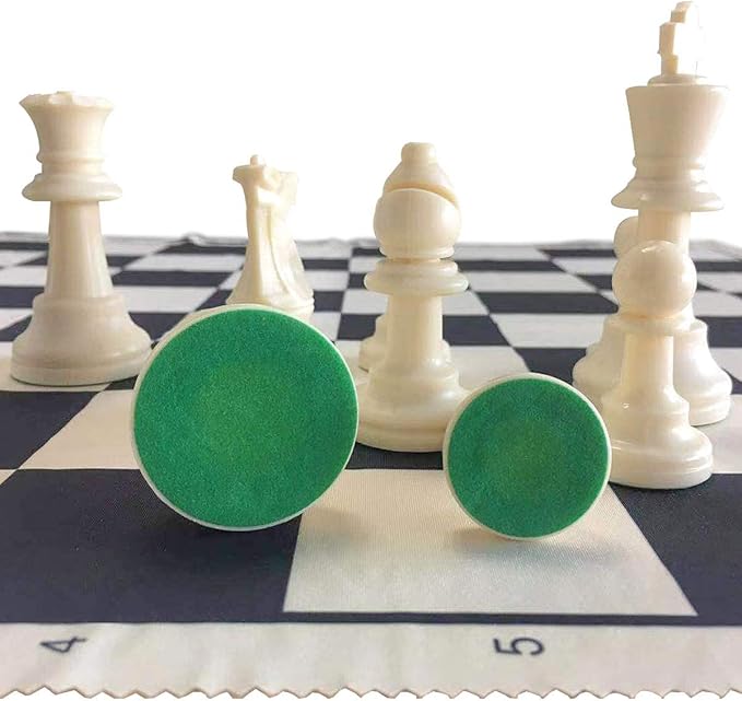 HOLYKING Compact Easy Carry Cloth Chess Set 15.7'' Chess Board, Portable Travel Chess Game Set, Roll Up Combination Beginner Chess Set for Kids and Adults