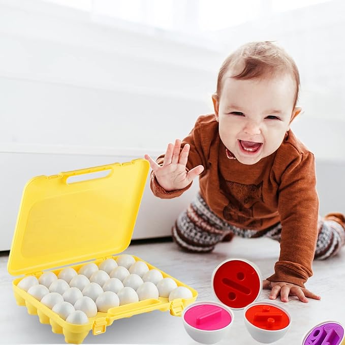 Dimple 26 Match & Play Number and Math Egg Toy with Holder – STEM Educational Eggs, Number & Arithmetic Recognition, Color Sorting Puzzle, Easter Toys, Learning Gift for Kids & Toddlers