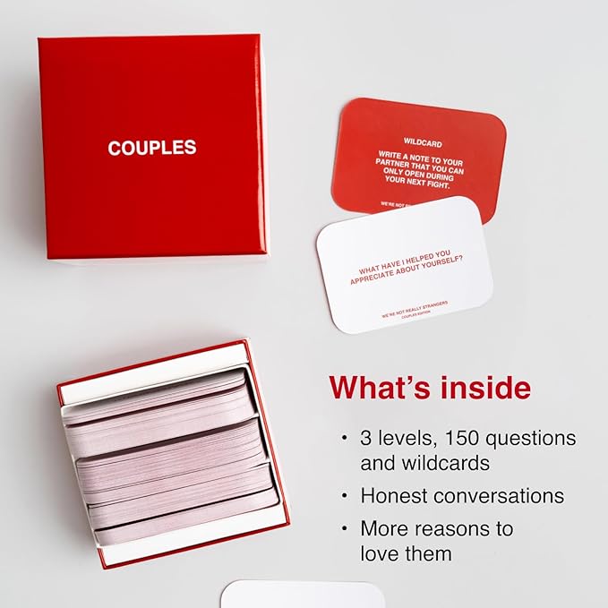 WE'RE NOT REALLY STRANGERS Couples Edition Card Game - 150 Conversation Cards for Couples, Adults, and Teens - 2 Player Bonding Game for Memorable Date Nights, and Game Nights, Ages 15+, 2 Players