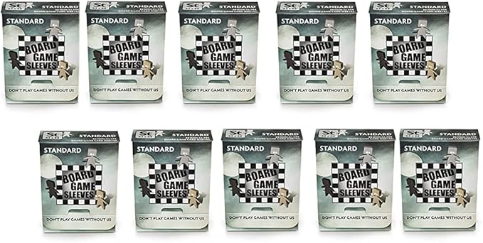 10 Packs Arcane Tinmen Non-Glare Board Game Sleeves 50 ct Standard Size Card Sleeves Display Case