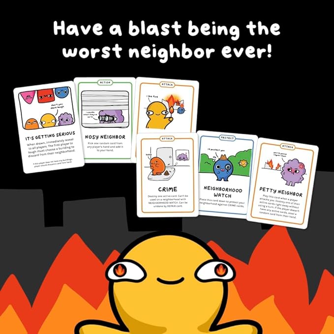 Not So Neighborly Card Game - Family Friendly Game Perfect for Game Nights - for Ages 7 and Up