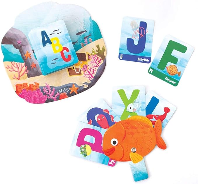 Playhouse A-B-Sea Life Go Fish! Preschool Card Game with Fish Shaped Easy Card Holders