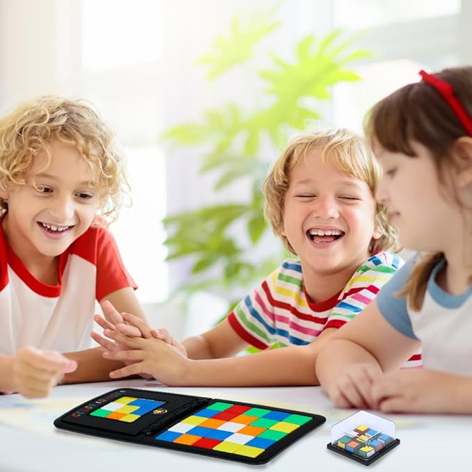 Point Games Color Race Game – 2-Player Speed Race for Kids and Adults – Shake, Slide and Match Brain-Teaser Puzzle Game – Fun Speed-Solving Travel Board Games
