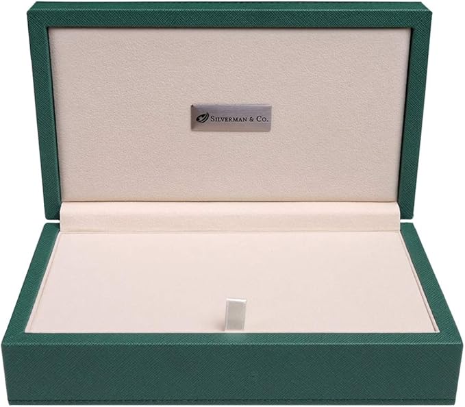 Silverman & Co. Double 6 Large Black Domino Set - Green Case