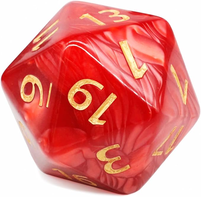 Large 55mm D20 Dice,20 Sided DND Dice,D20 Giant Polyhedral Dice, Large D20 Dice,20 Sided Cube D&D Dice Set for Dungeons and Dragons, RPG, MTG Table Games