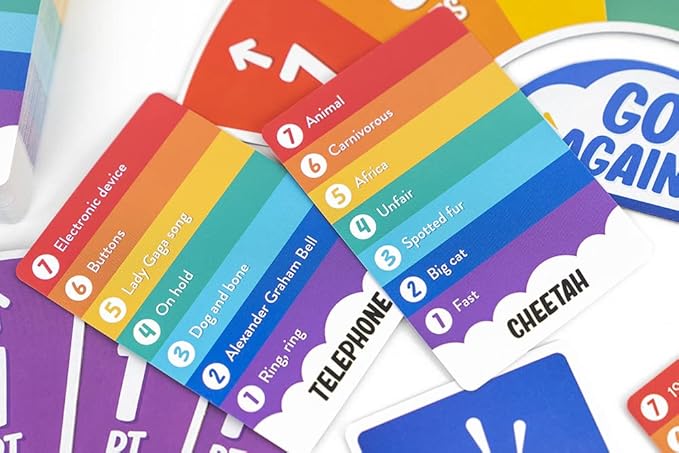 Professor PUZZLE Rainbow Go Games. Fast paced Trivia Game for The Whole Family. One Right Answer, Whole Spectrum of Clues.