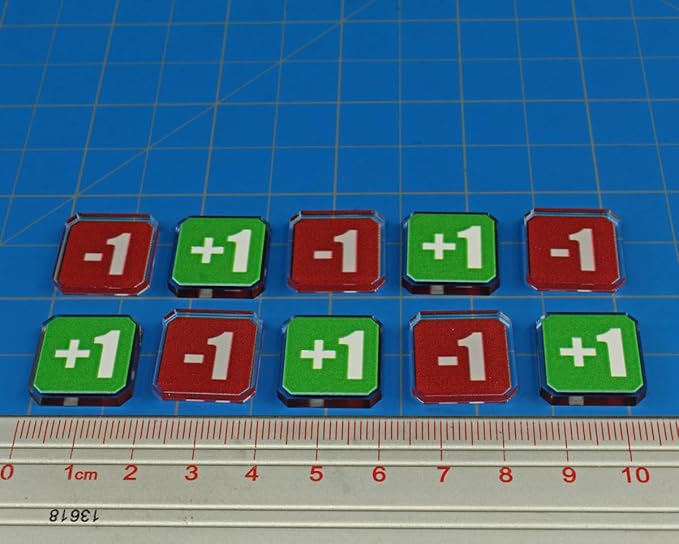 LITKO Upgrade Tokens | Compatible with Warhammer 10th Edition | Half-Strength | Battle Shocked | Wound | Movement | Modifier | WH40Kv10 (Plus One/Minus One Tokens)