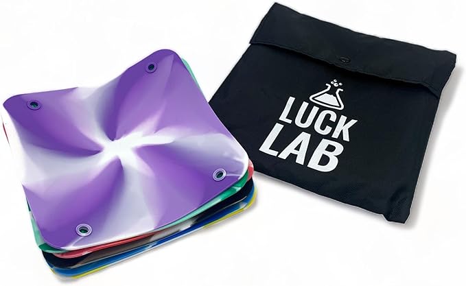 Luck Lab Board Game Storage Bowls, 6-Pack | Folding Tray Accessory Holds Tabletop Bits, Chits, Pieces | Swirl Colors | Bonus Storage Bag