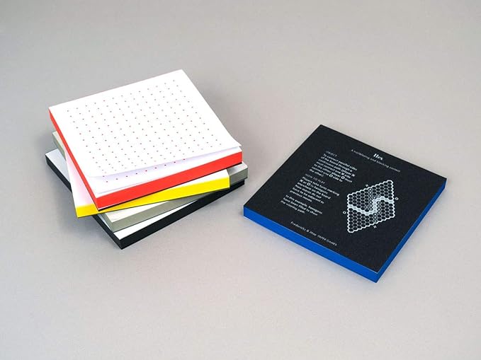 Princeton Architectural Press Fredericks & Mae Paper Games: Dots & Boxes - Hex - Hedron - Nim - Tic-Tac-Toe