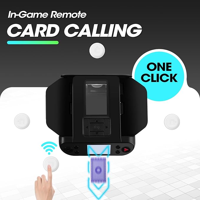G1 Pro Automatic Card Shuffler and Dealer 2-in-1, Eletric Shuffling and Dealing Machine All in ONE, Ultra Quiet, Rechargeable, Remote Card Calling, for Board Games and Poker Games (Black)