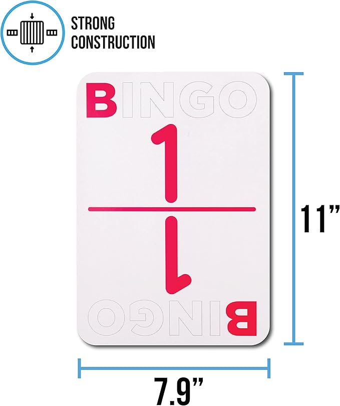 Regal Bingo Jumbo Bingo Calling Cards Deck Reusable - Bingo Games for Family - 75 Playing Cards (B1 - O75)