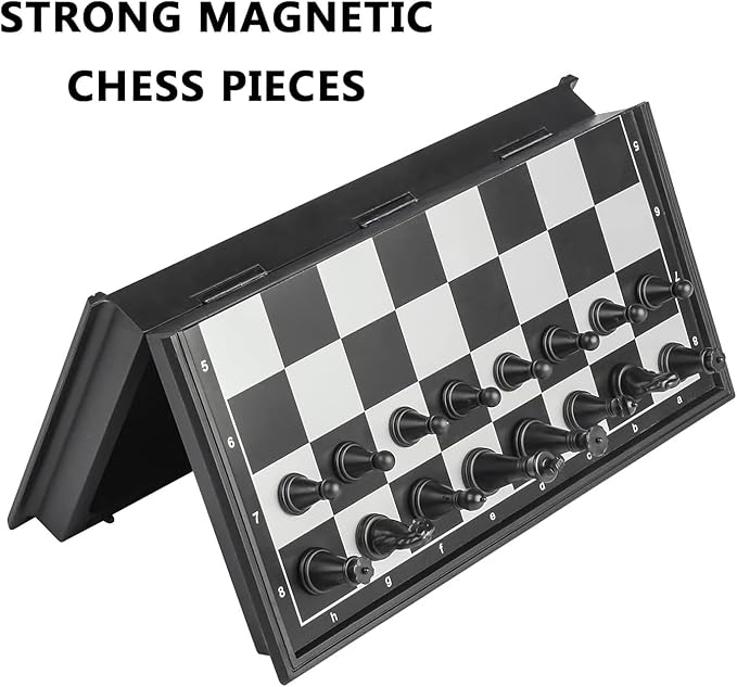 Mini Chess Set, 6.5" Portable Folding Chess Board Magnetic Travel Chess Set for Kids and Adults