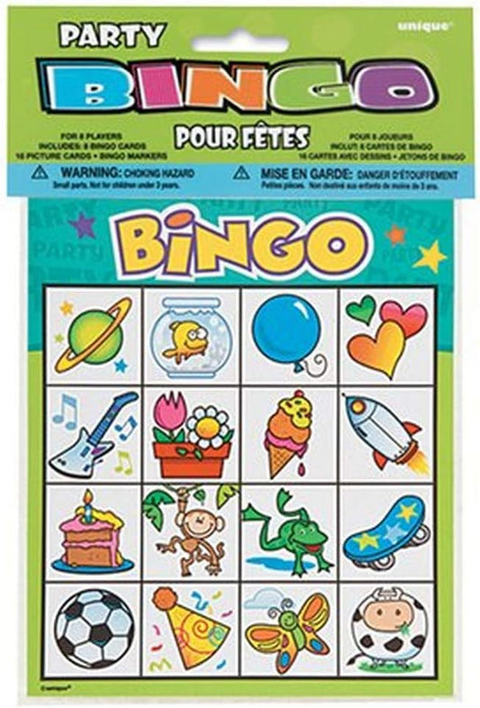 Party Paper Bingo Game Set For 8 Players - 10" (Set Of 8), Entertaining & Fun Group Activity For Family & Friends