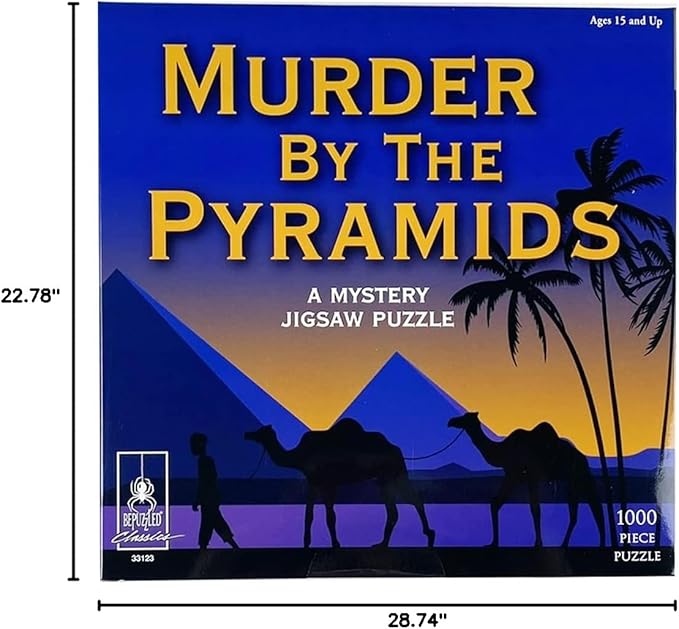 Murder Mystery Party, Classic Mystery Jigsaw Puzzle, Murder by The Pyramids, 1,000 Piece Jigsaw Puzzle
