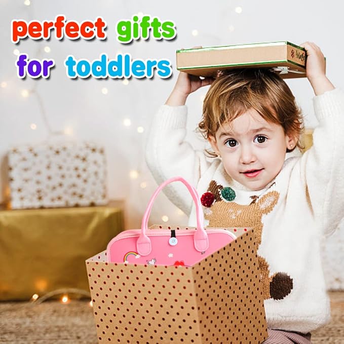 Busy Board for 1 Year Old, Montessori Busy Board Toys for Toddlers 1 2 3 4 Years Old Sensory Toys Quiet Book for Toddler Girls Educational Activity Airplane Car Travel Toys Birthday