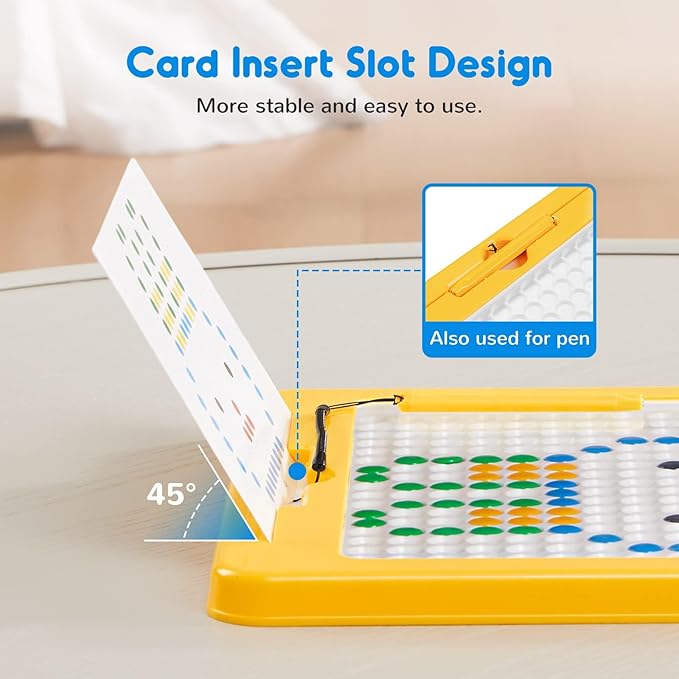 SGILE 2 Pack Magnetic Drawing Board, Magna Dots Doold Pad and Large Magnet Sketch Tablet for Kids, Early Learning Sensory Art Toddler Toys Preschool Travel Gifts for Boys Girls Age 18 Month+