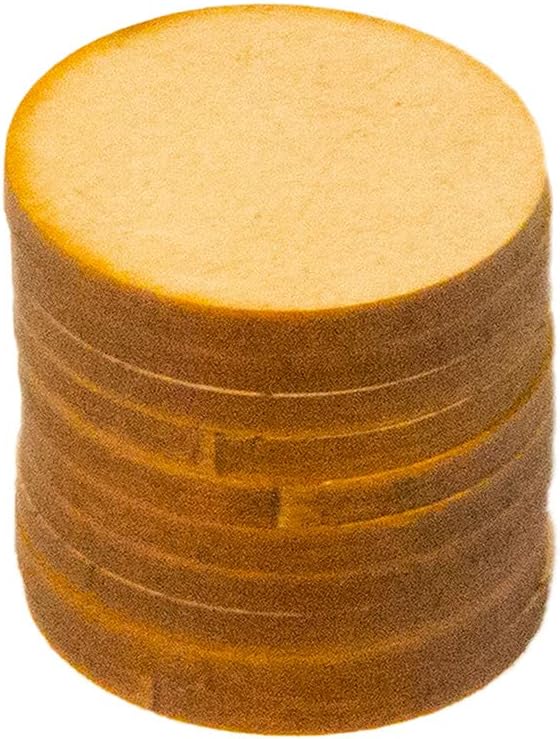 The Broken Token MDF Circle Miniature Bases - Visible & New Miniature Bases with Clear Acrylic and MDF Bases - Pack of 10 (1.25")
