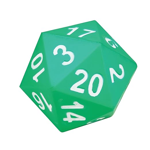 LEARNING ADVANTAGE 20-Sided Jumbo Die | Large, Foam Dice for Games | Teach Numbers, Probability, Addition and Subtraction
