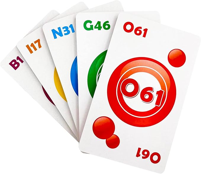 Bingo Jumbo Calling Cards-Pack of 86-Colorful Bingo Cards-5.45"x3.35"per Card-Bingo Games for Adults, Seniors, and Family