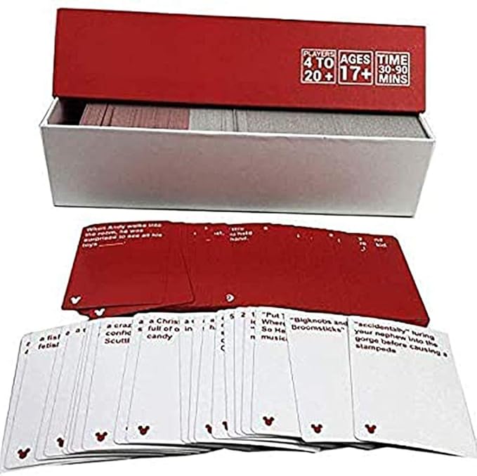 Cards Games for Disney Fans, The Table Cards Game Party Cards Game for Adult (Red)