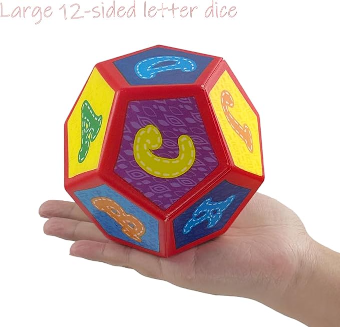 1 Pc 12 Sided ABC Alphabet Game Foam Dice,4.7 Inches A to L Dodecahedrons Dice Kids Board Game Educational Toy for Table Games,to Get Your Lucky Letter!