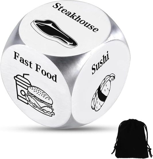 Easter Basket Stuffers For Adults，Birthday Gifts For Him Her, Gifts For Women Men, Anniversary Steel Food Decision Dice Couple Gifts Girlfriend Boyfriend Valentines Day Christmas Birthday Wedding Gift