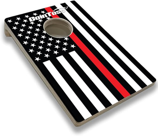 CoinToss Boards - Firefighter Flag - The Game Where Quarters Meets Cornhole